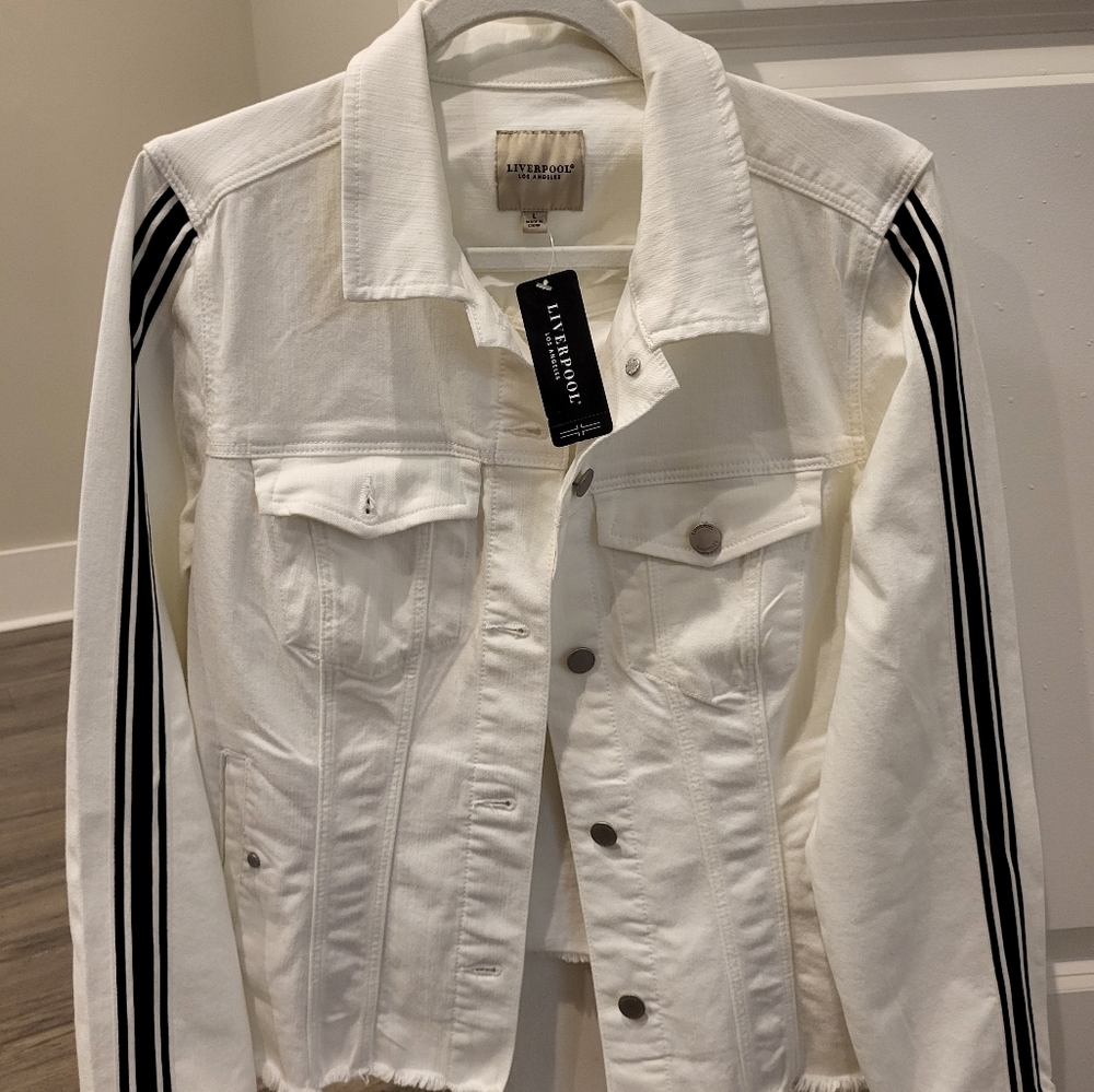 NWT Liverpool White Jean Jacket
